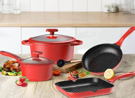 red nonstick cookware go into dishwasher