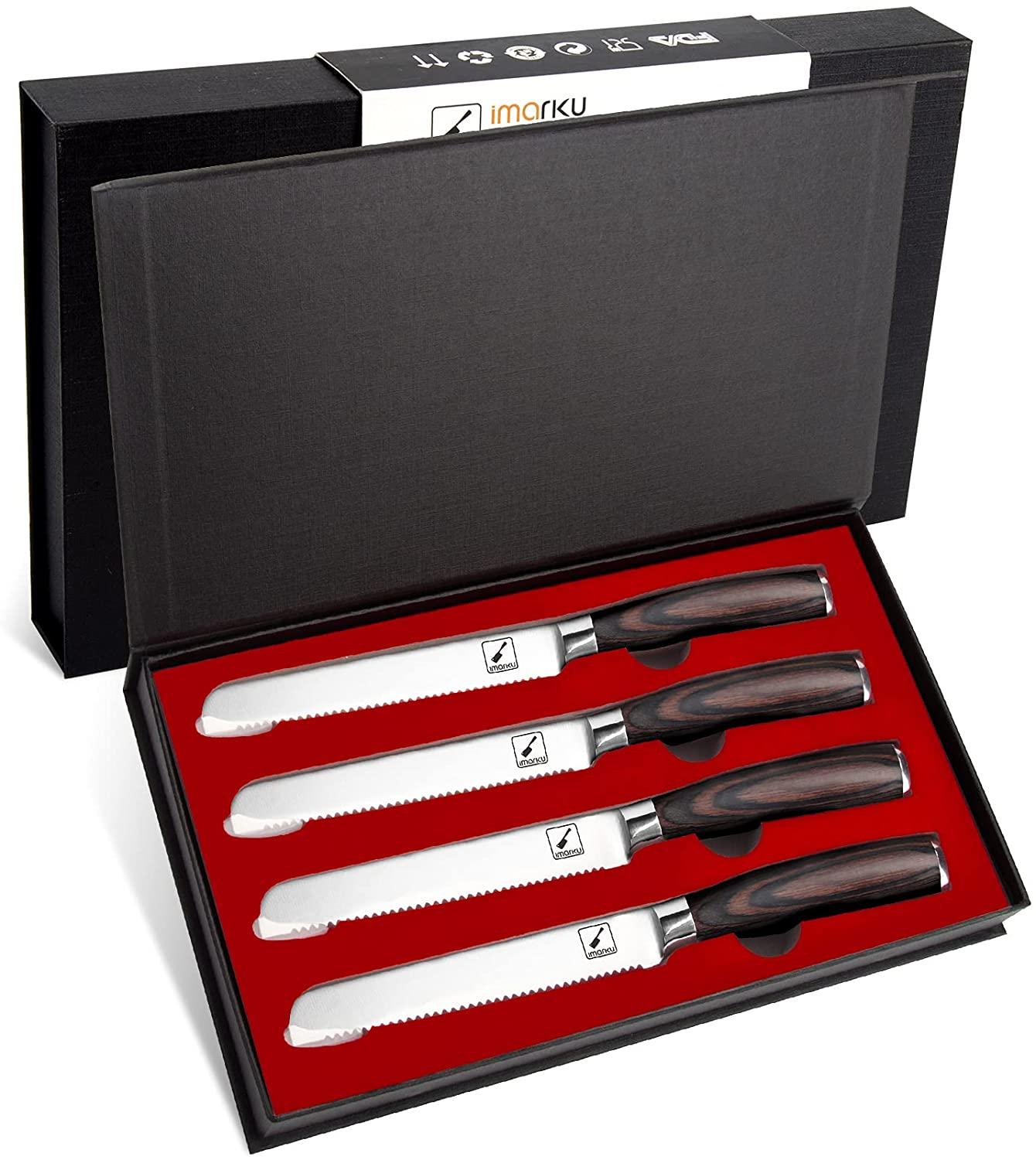 EUNA 4 Inch Steak Knife With Sheath & Gift Box Kitchen Knives – eunaknives