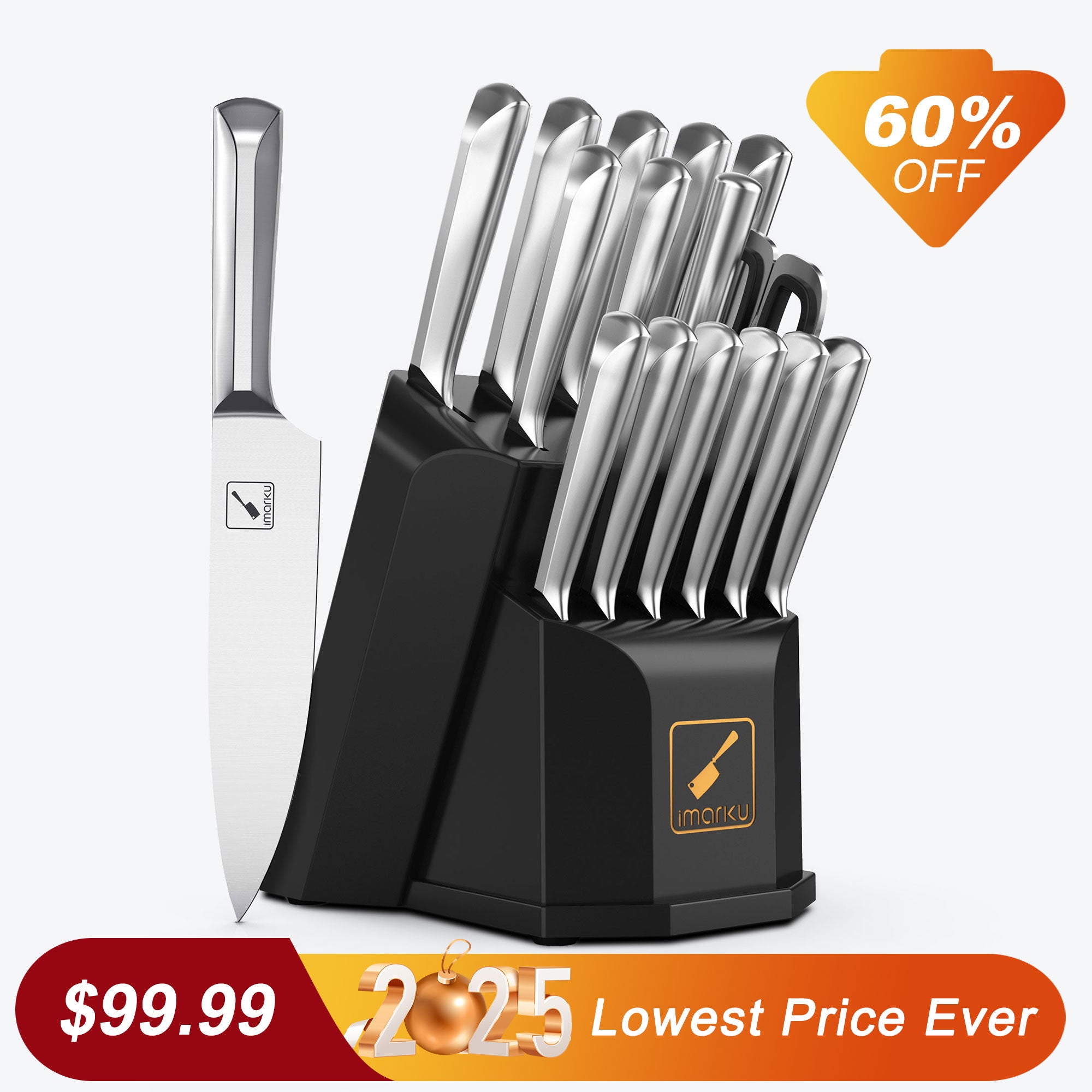 imarku dishwasher safe knife block set