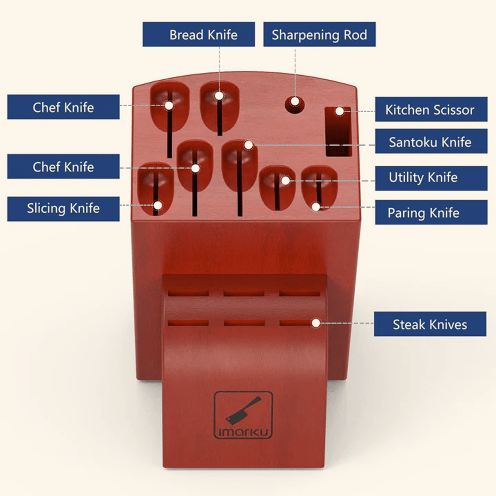 knife set with block