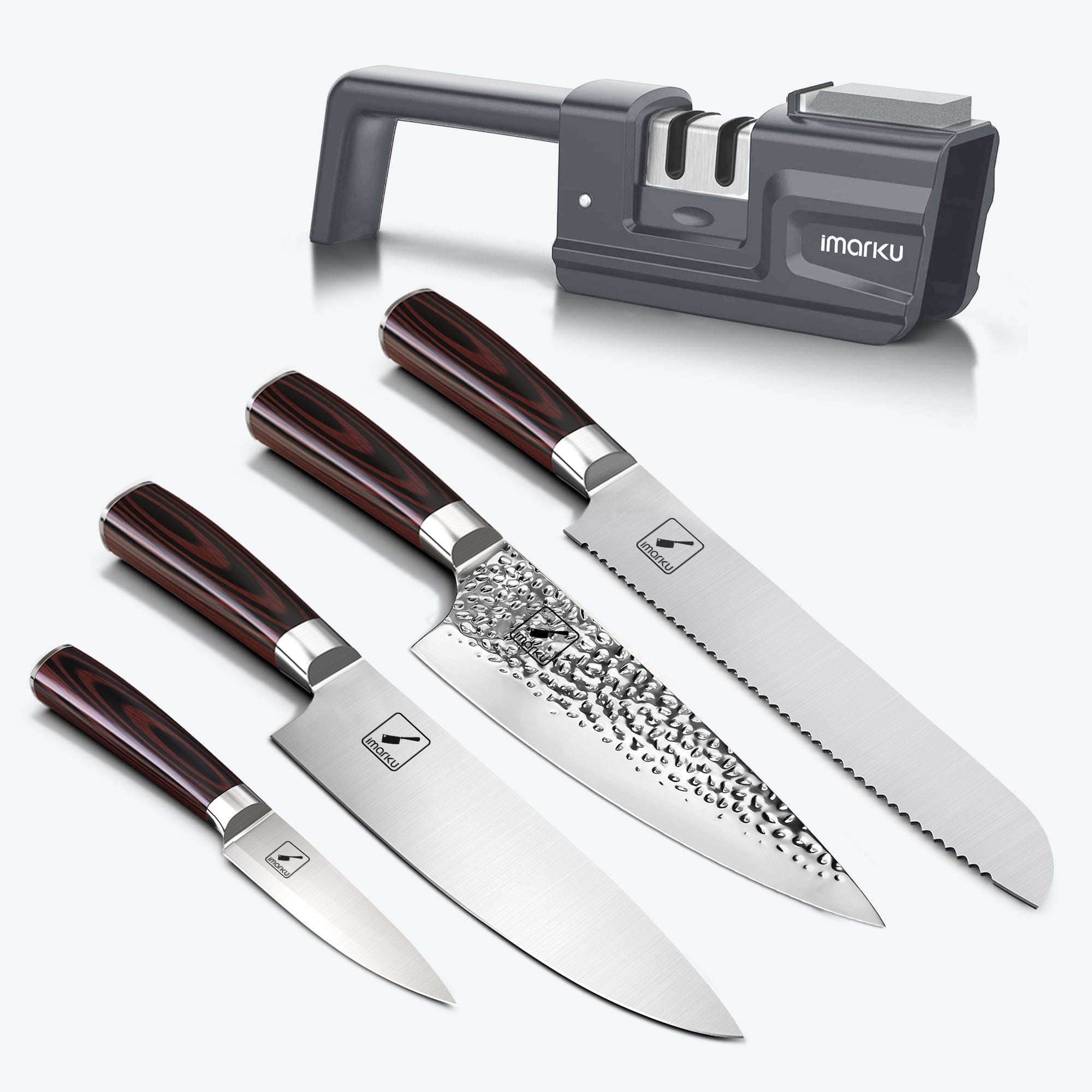 imarku professional chef knife bundle with sharpener