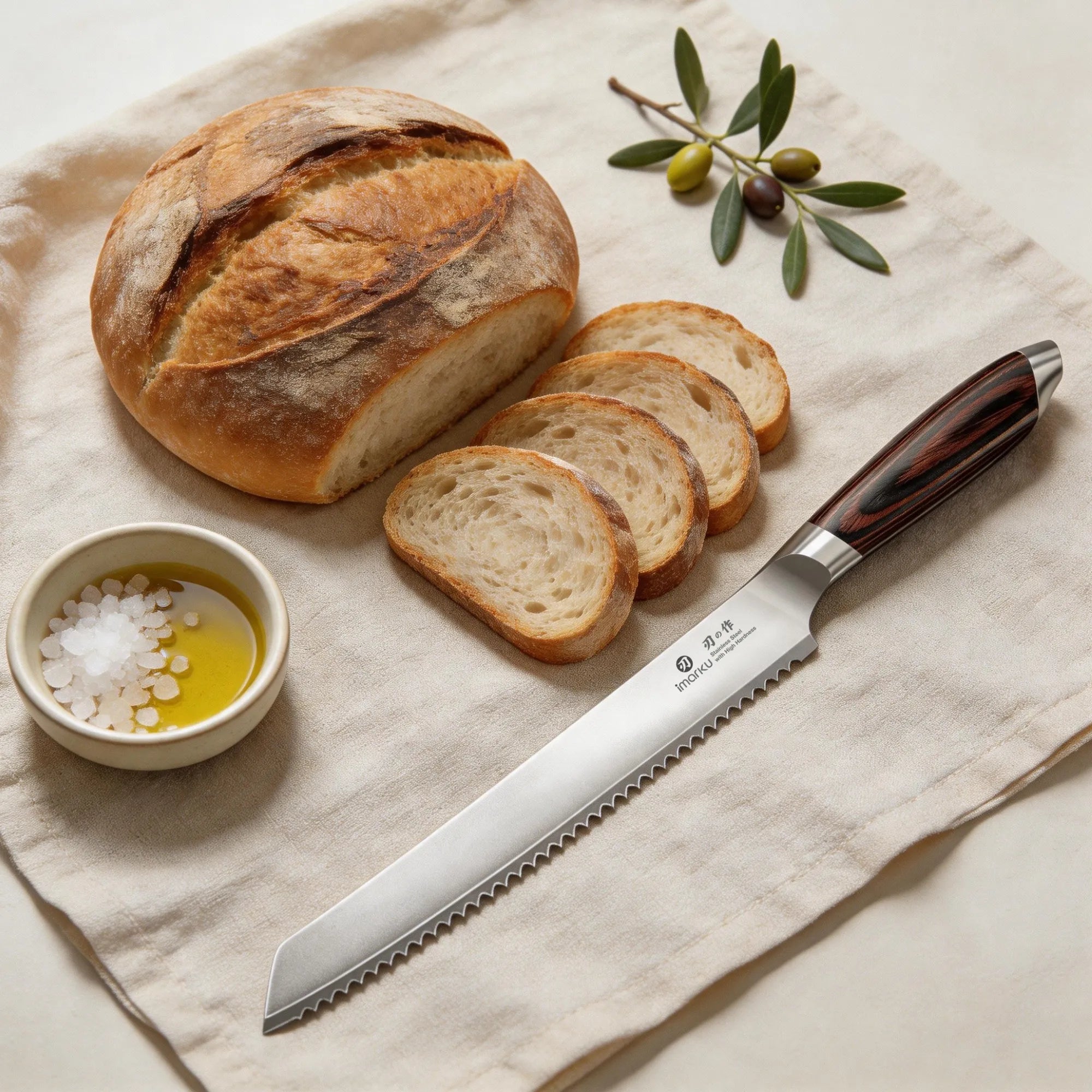 10-Inch Premium Serrated Bread Knife for Sourdough & Artisan Loaves