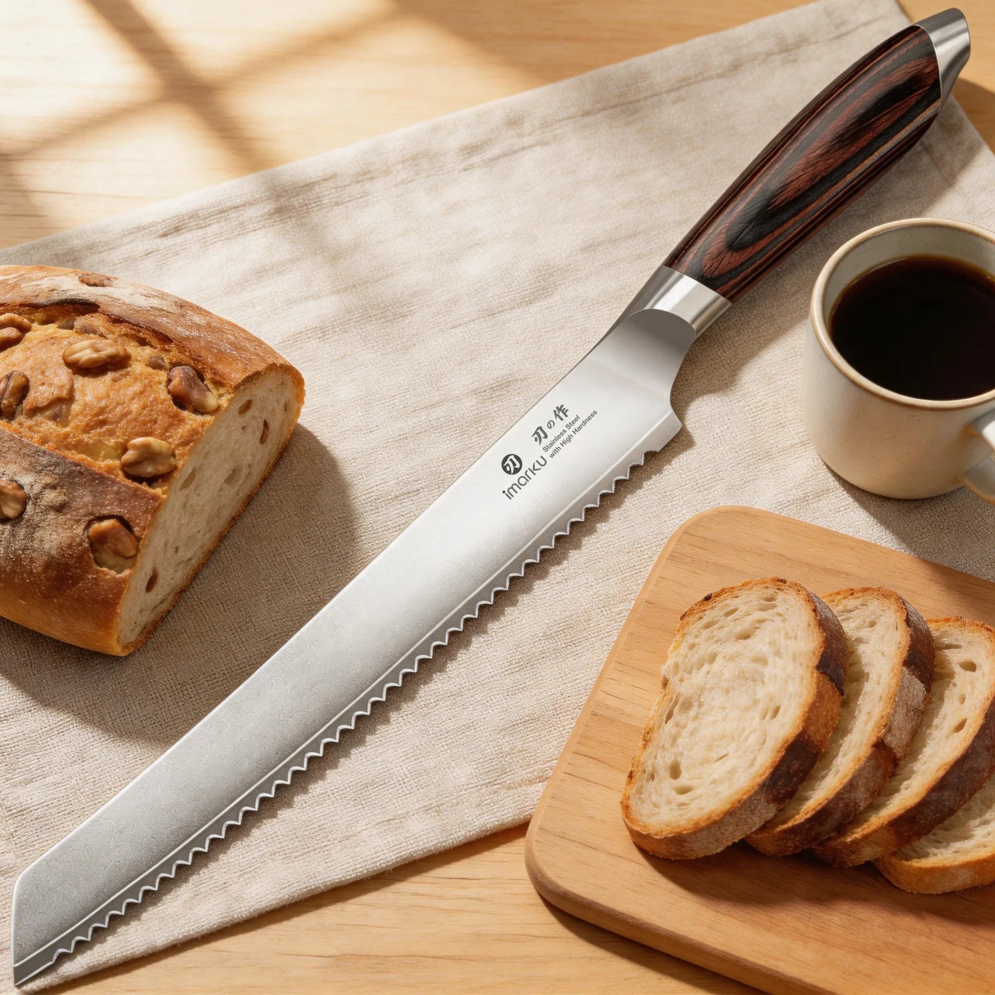 10-Inch Premium Serrated Bread Knife for Sourdough & Artisan Loaves
