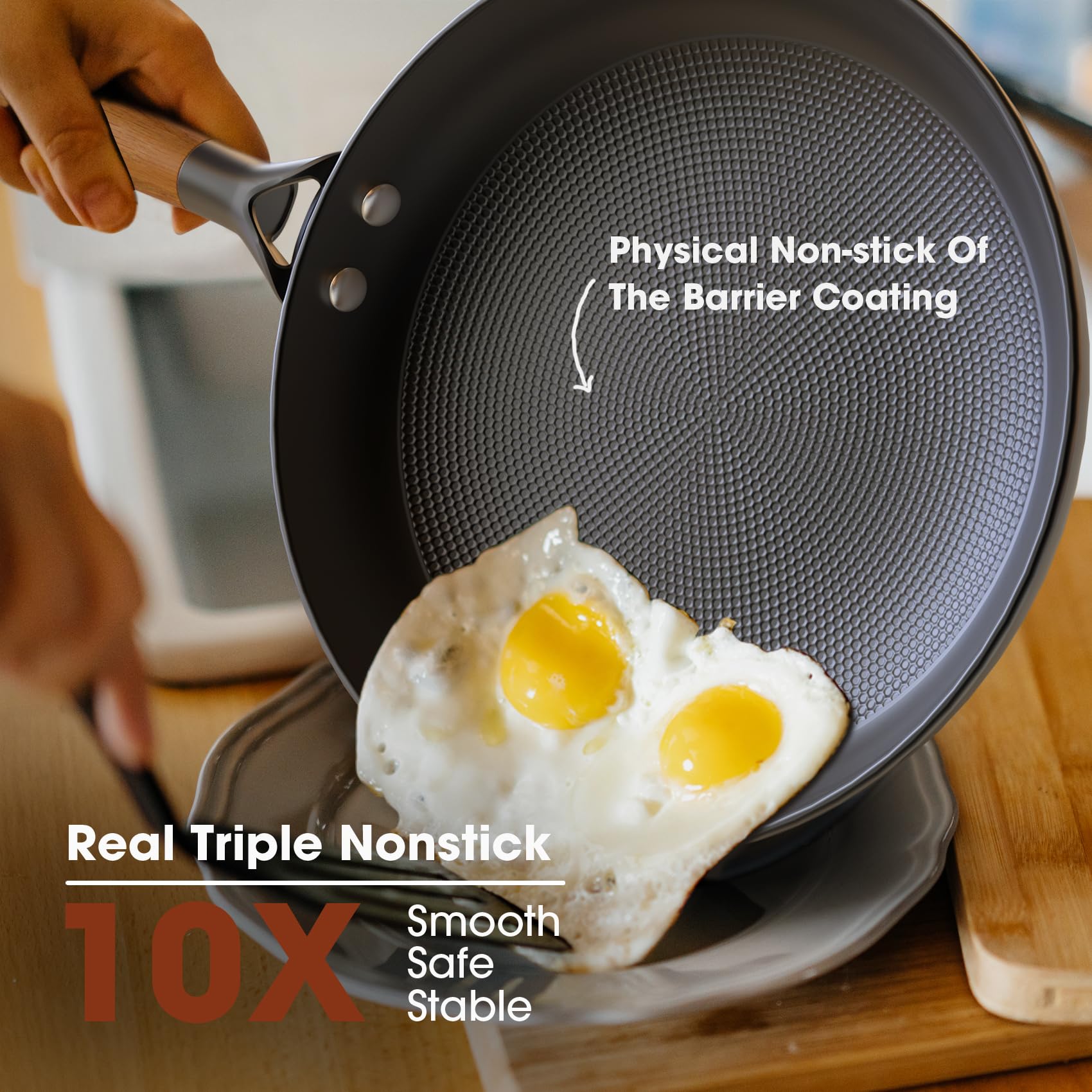 nonstick honeycomb coating