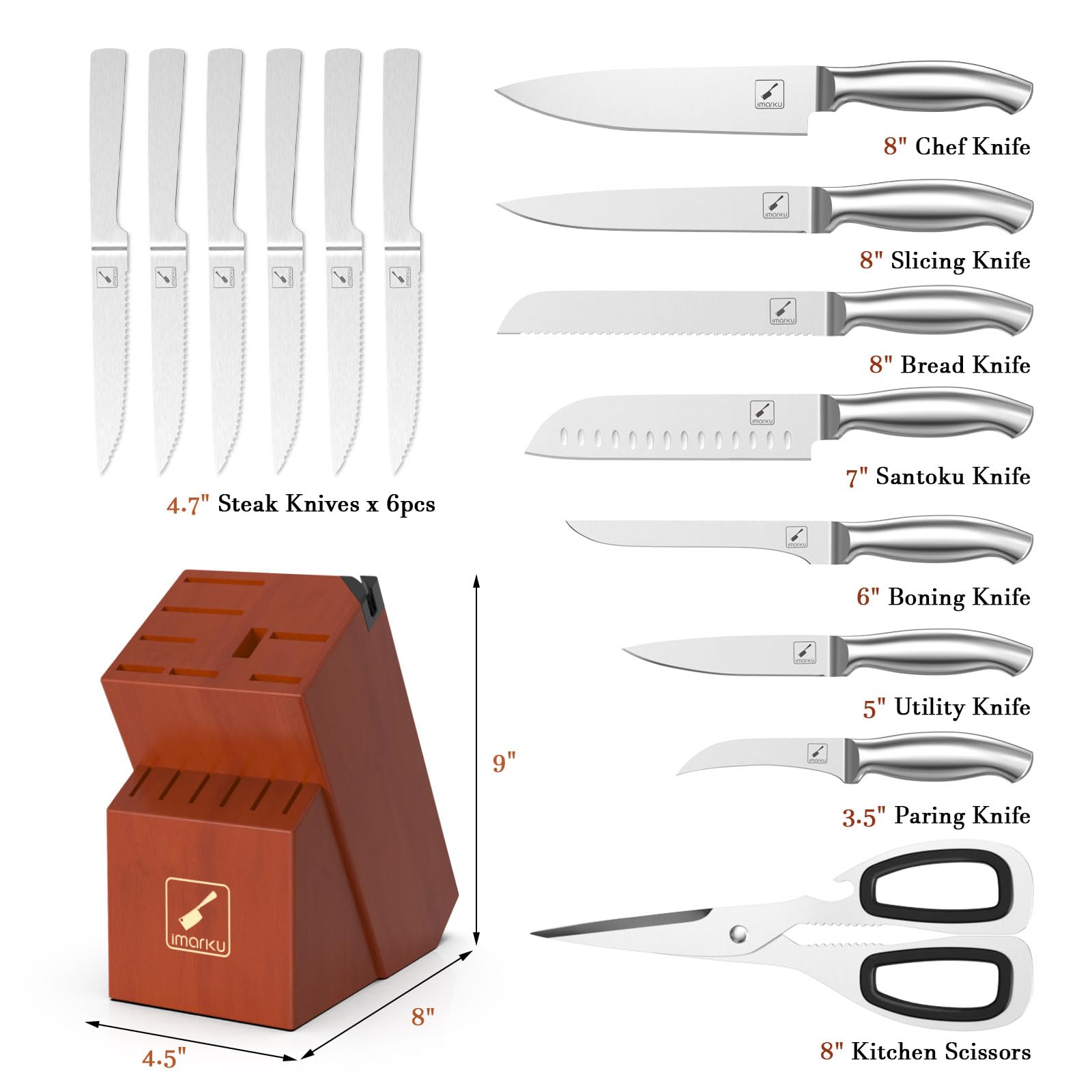 14pcs knife set imarku