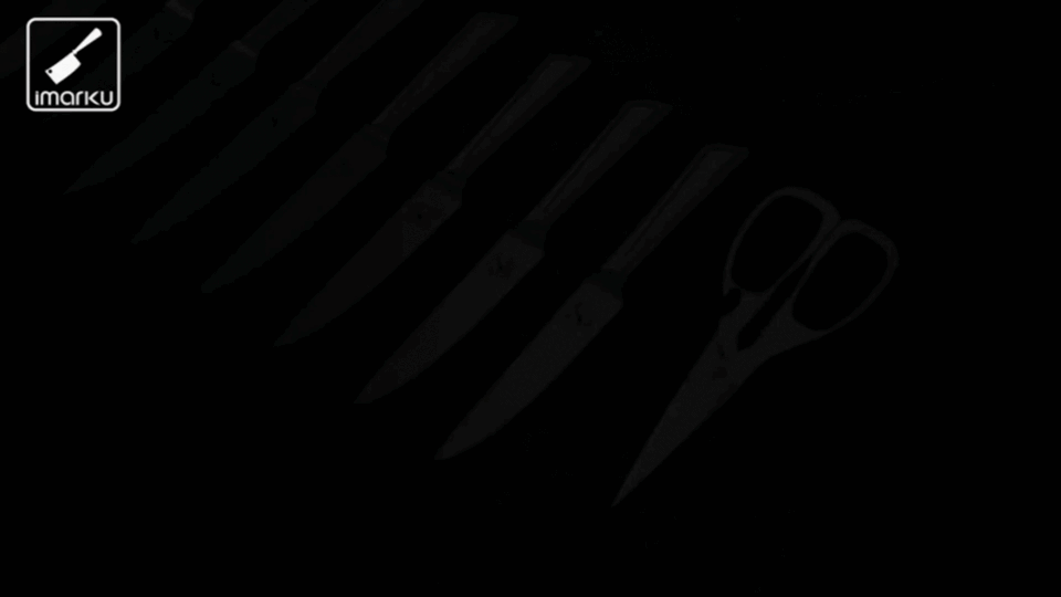 imarku 16 piece stainless steel chef knives