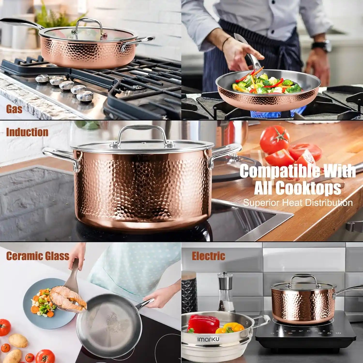 Tri-ply Clad Stainless Steel Cookware Set