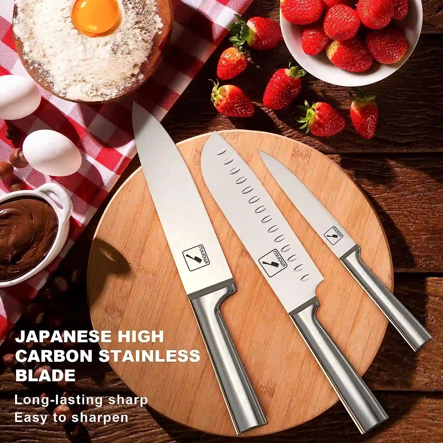 Bestes Messerset | 15-teilige Messersets in Blöcken | Spülmaschinenfestes Messerset | imark
