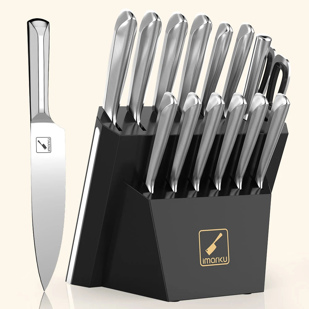 15-Piece Knife Set with Block | Dishwasher Safe | imarku - IMARKU