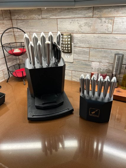 imarku 16 Pcs Knife Set, Kitchen Knife Set with Block, Ultra Sharp  Stainless Steel Chef Knife Set, Dishwasher Safe Knife Block Set with  One-piece