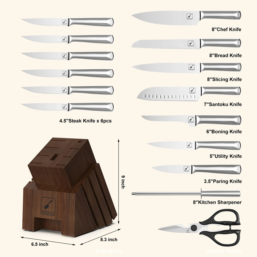 Razor-sharp Japanese Stainless Steel Knife Set for Kitchen