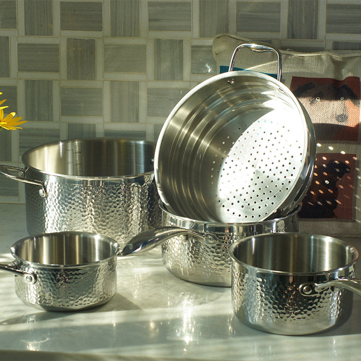 Best Stainless Steel Cookware 14-Piece Sets | Hammered Design | imarku