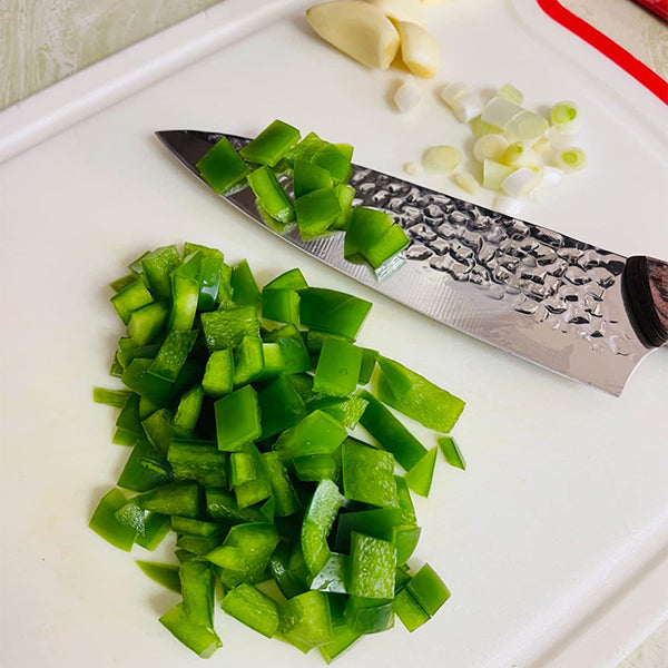 Hammered Japanese Knife Set with Steak Knives