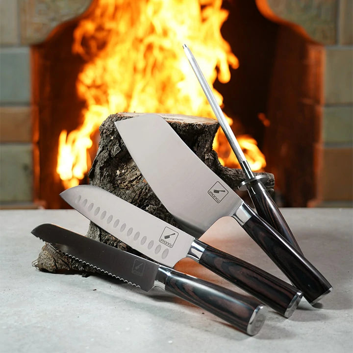 11-Piece Knife Set with Block and Cutting Board | imarku - IMARKU