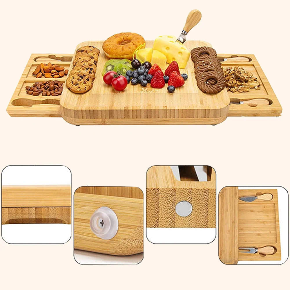 2-Piece Bamboo Cheese Board 13" - IMARKU