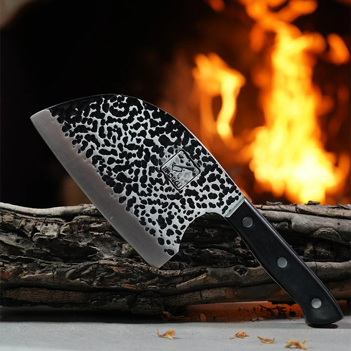 Damascus Butcher Knife, Handmade Serbian Chef Knife - iMarku ® 