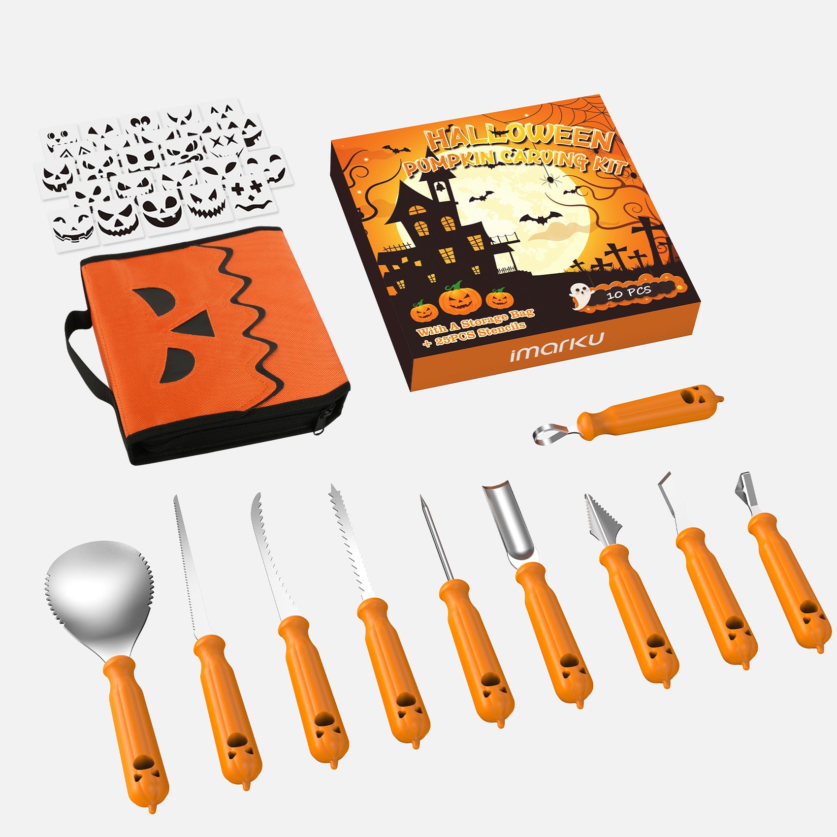 Stainless Halloween Pumpkin Carving Kit