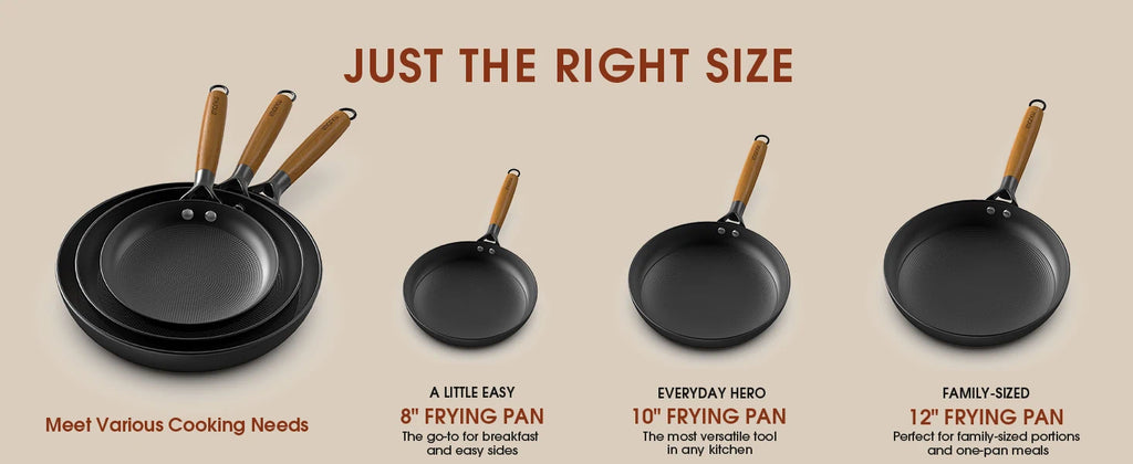 imarku NonStick Frying Pan Set - 8, 10, and 12 Inch Frying Pan