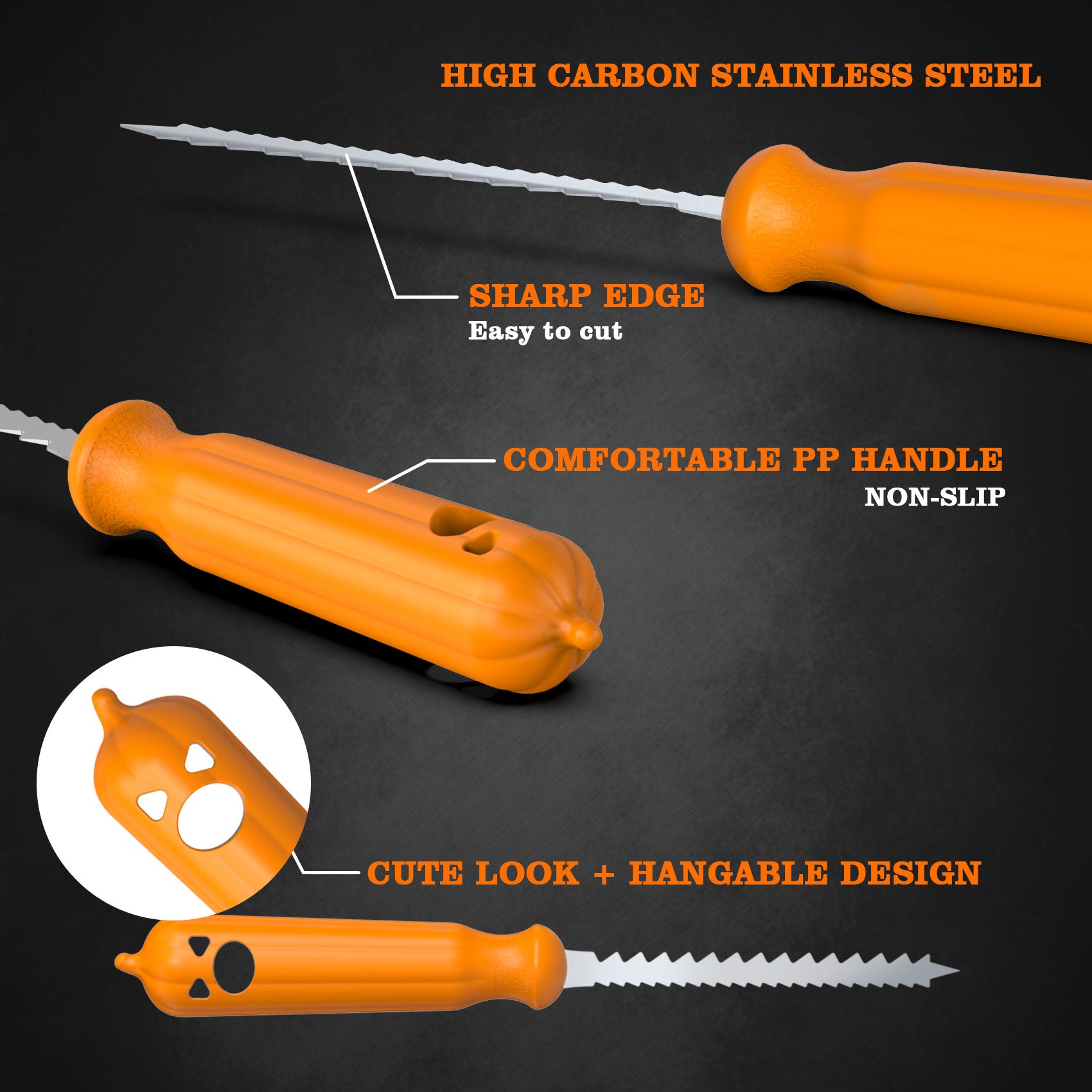 Stainless Halloween Pumpkin Carving Kit