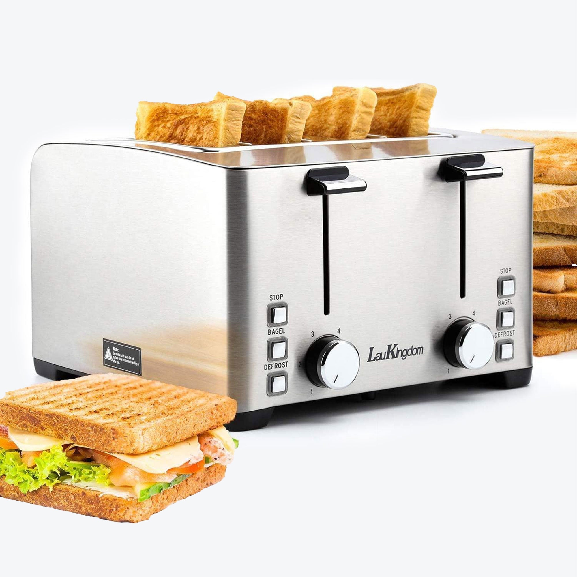 4 Slice Wide Slot Toaster | LauKingdom - IMARKU