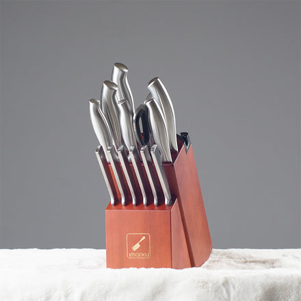 Knife Set, 15-Piece Kitchen Knife Set with Block Wooden - Ocean Series