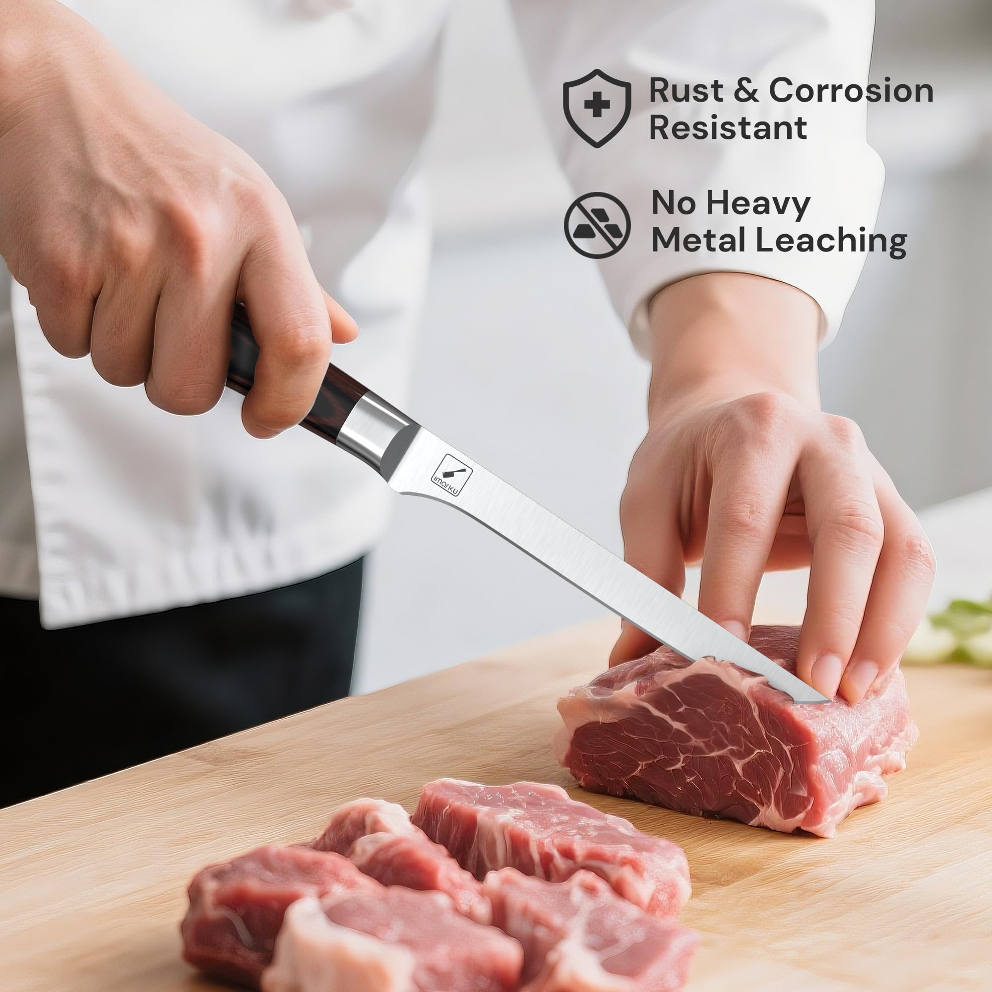 6 Inch Boning Knife German High Carbon Steel Fillet Knife with Gift Box - IMARKU