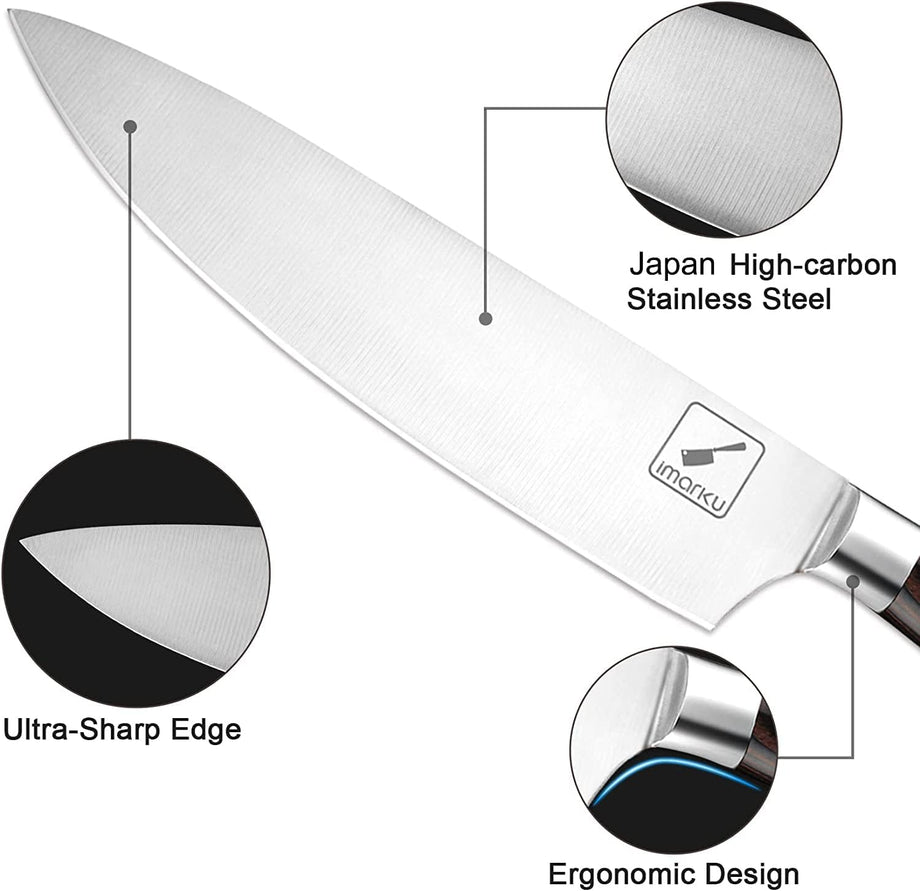 Professional Knife Sets | 11-Piece Block Knife Set and Cutting Board | imarku