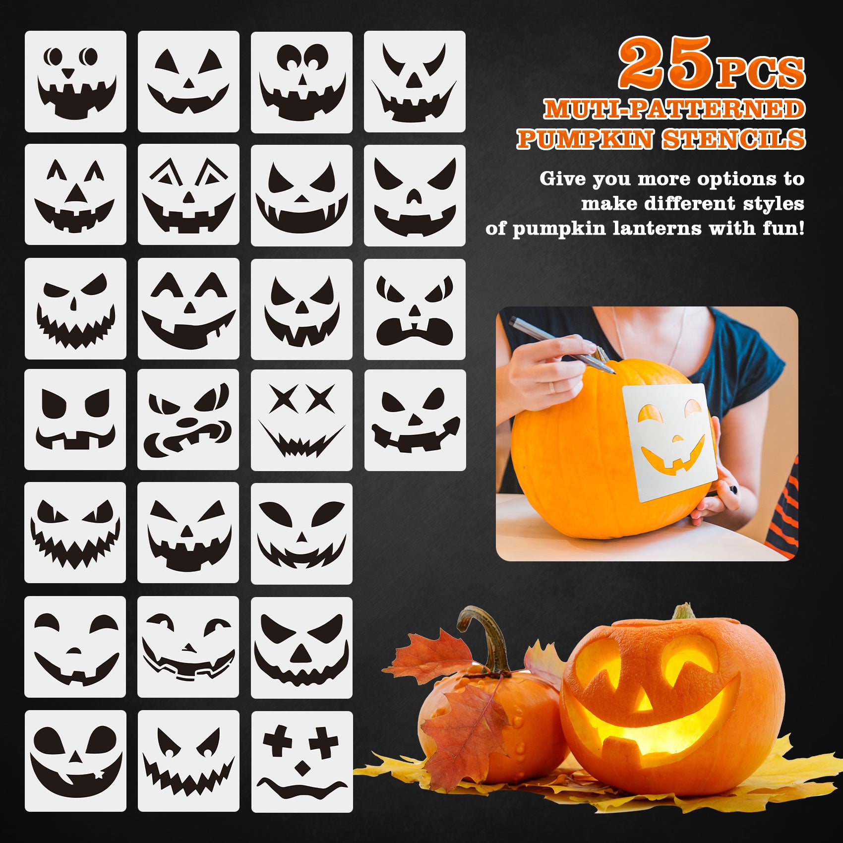 Stainless Halloween Pumpkin Carving Kit