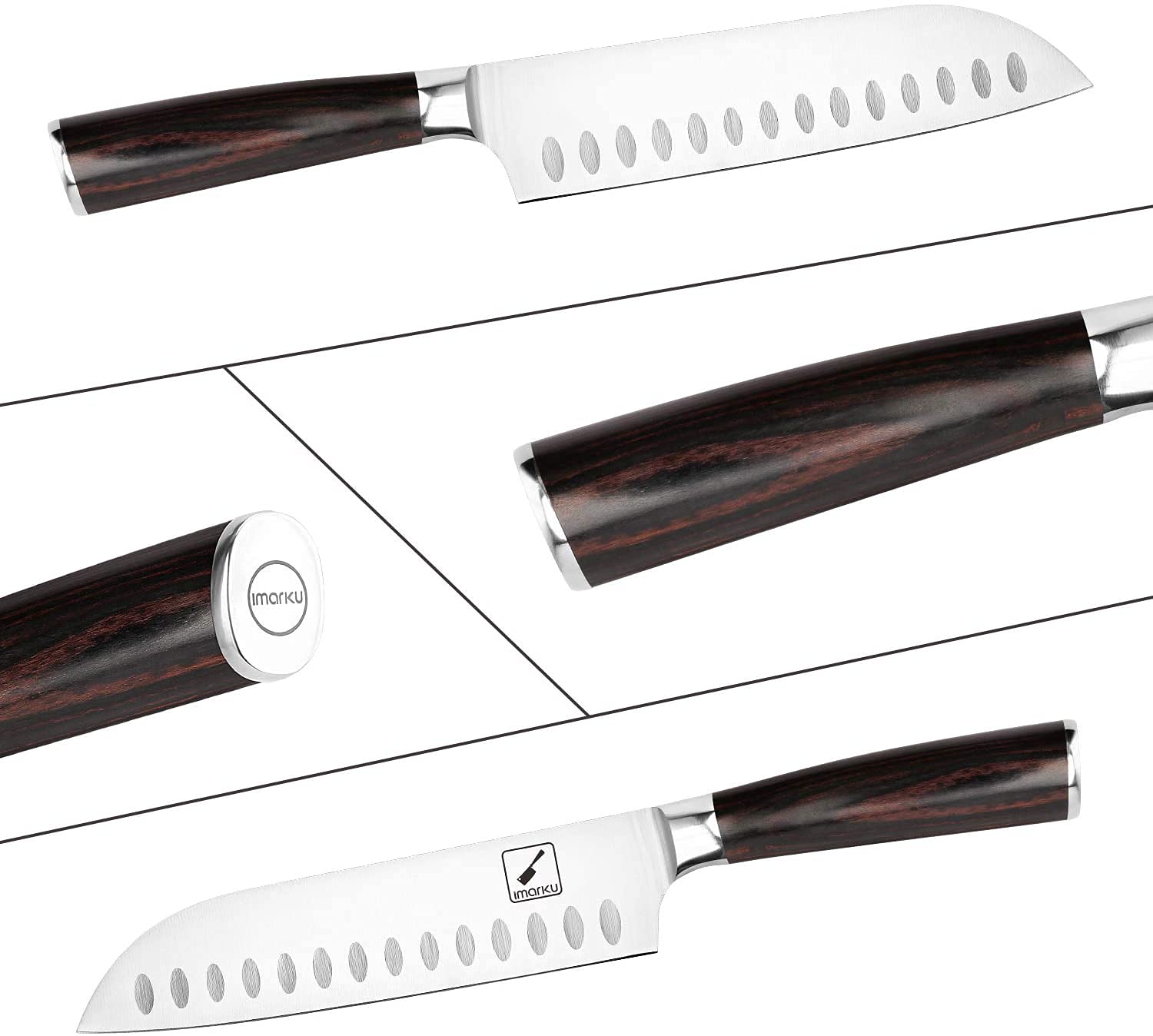 7 Inch Santoku Knife Japanese Ultra Sharp Santoku Knife for Home Chef - IMARKU