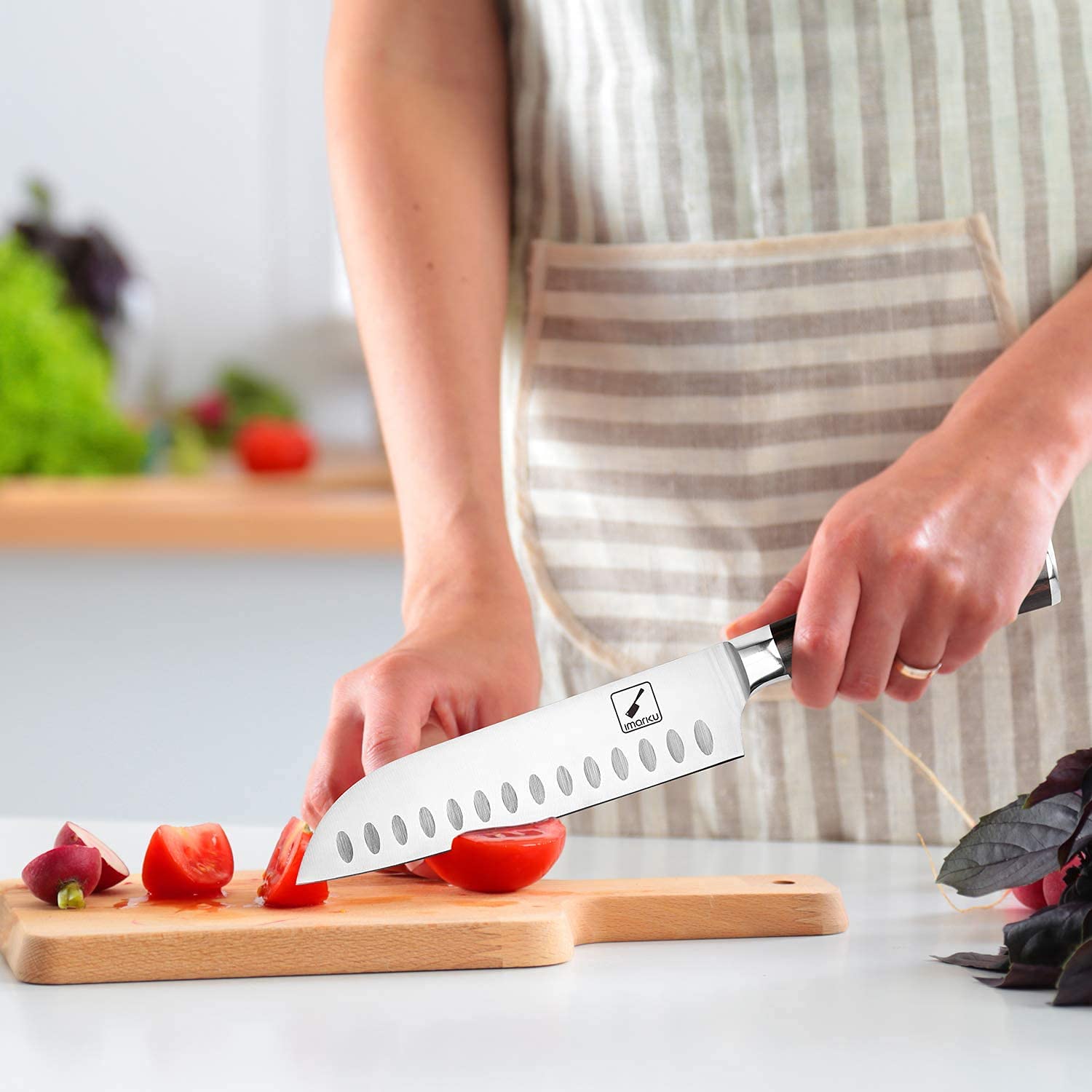 7 Inch Santoku Knife Japanese Ultra Sharp Santoku Knife for Home Chef - IMARKU