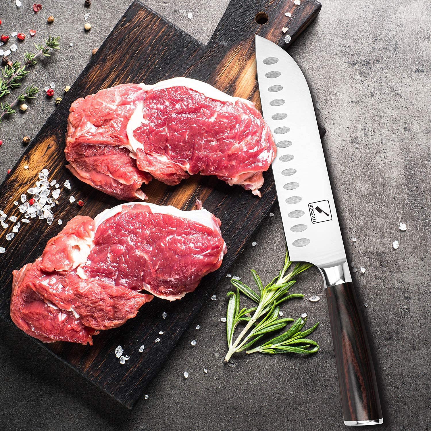 7 Inch Santoku Knife Japanese Ultra Sharp Santoku Knife for Home Chef - IMARKU