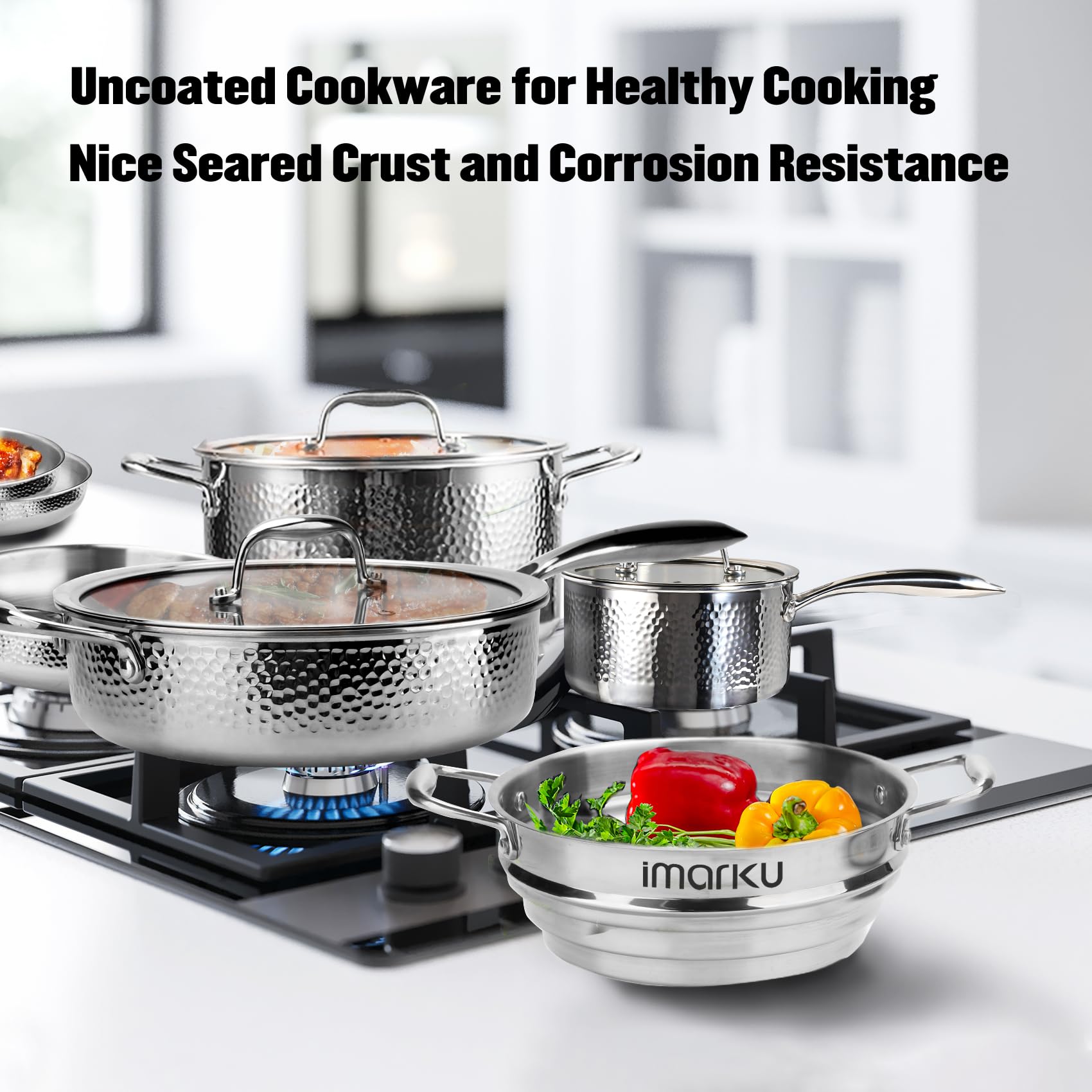 Tri-ply Clad Stainless Steel Cookware Set