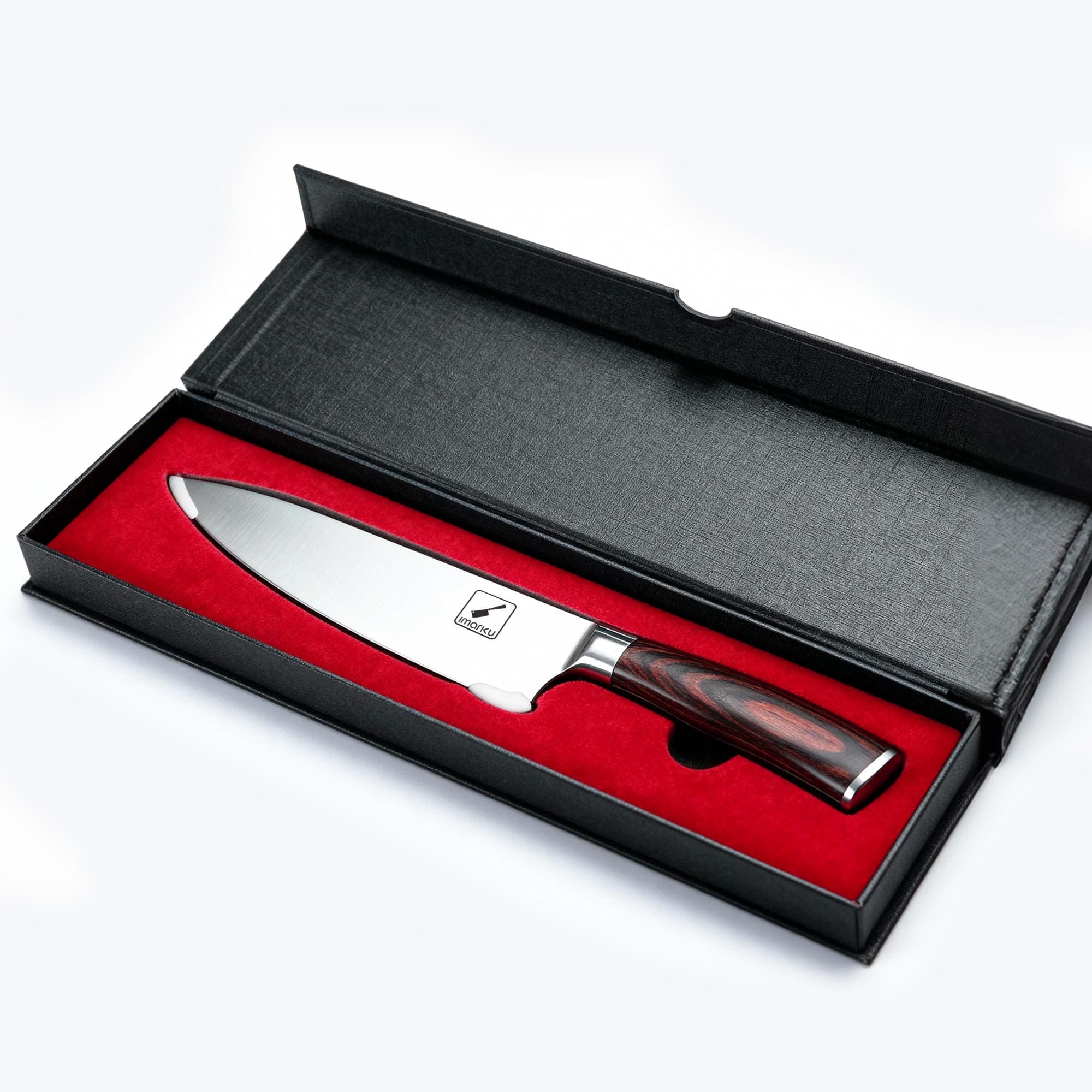 Imarku 8 Inch Japanese Chef Knife Gyuto Carbon Steel Hand Forged for Kitchen