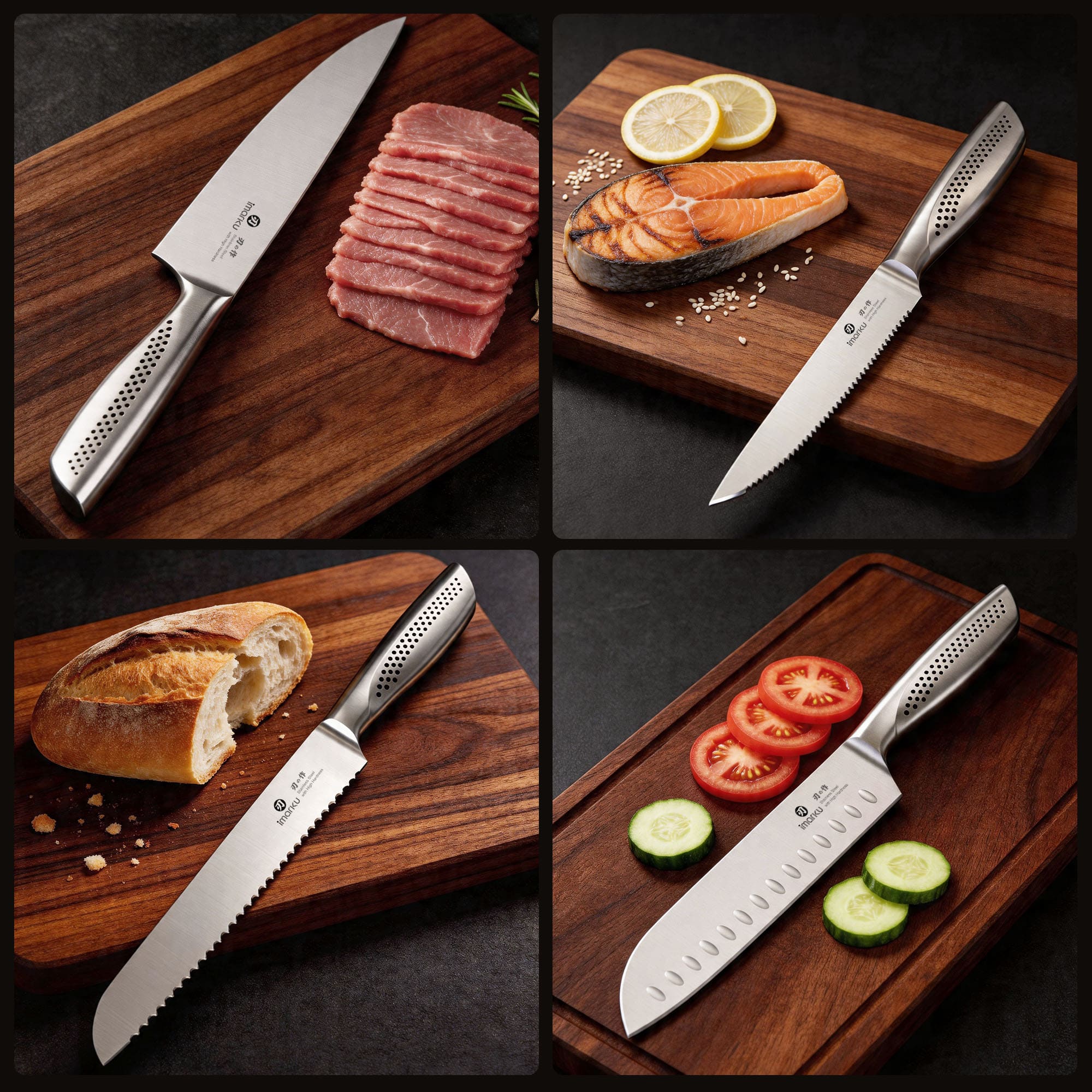 imarku japanese kitchen knife set_a16s