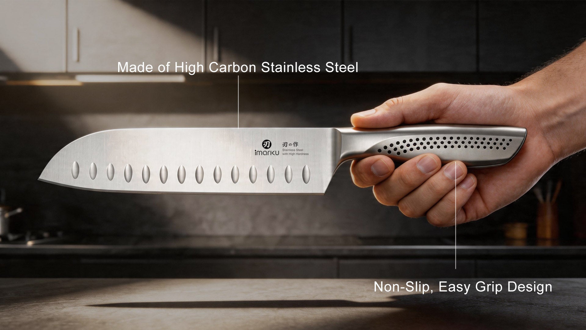 stainless steel knife set with non-slip handle_a16s