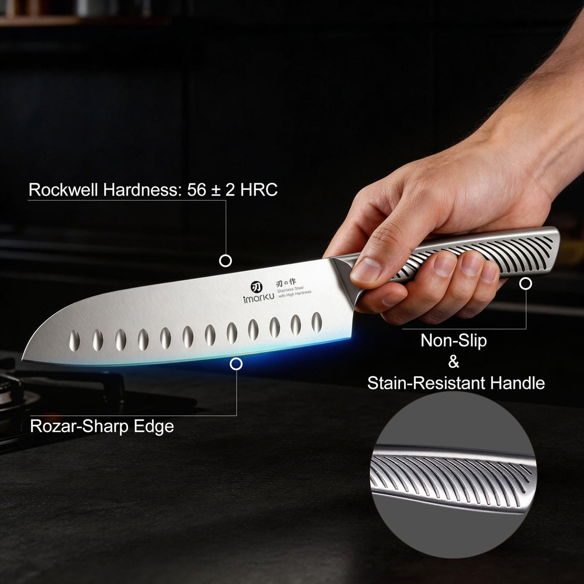 compact knife block set