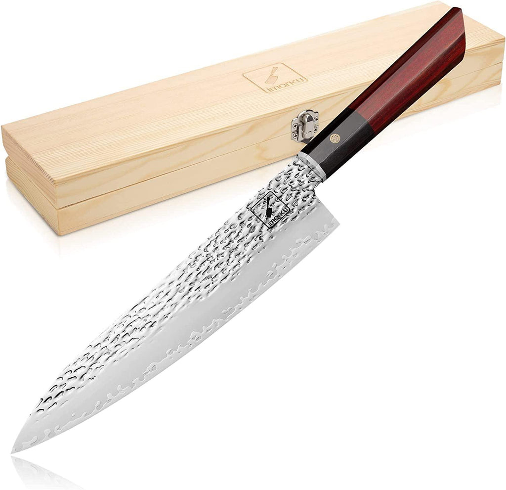Gyuto Chef Knife 9" | AUS10 Hammered Japanese Knife| imarku - IMARKU