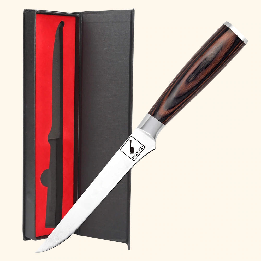 6-Inch Boning Knife, Fillet Knife with Razor Sharp Pakkawood Handle - iMarku ® - iMarku ®
