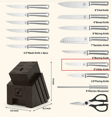One utility knife of  16-Piece Knife Block Set