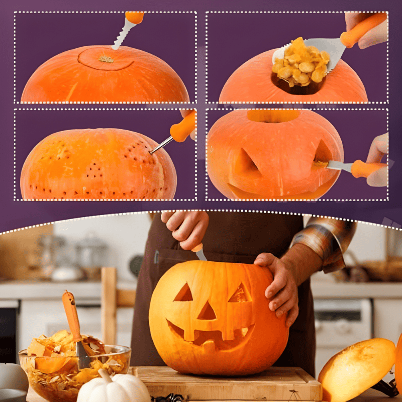 Halloween Pumpkin Carving Kit 10 Pcs Carving Knives with Carving