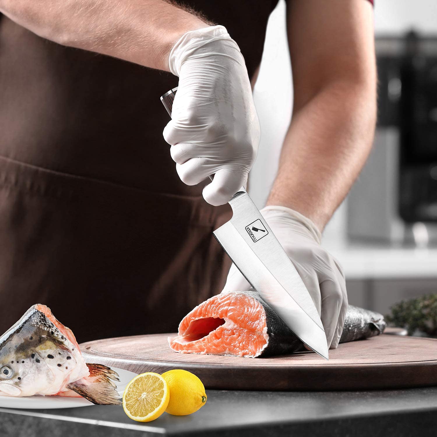 7'' Deba Knife Ultra Sharp Stainless Steel Fillet Knife for Cutting Fish