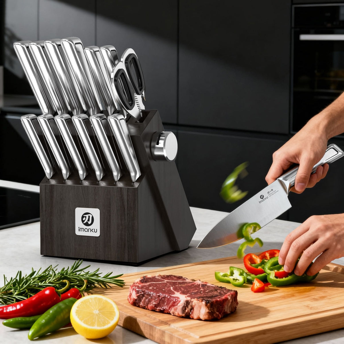 knife block set for home chefs