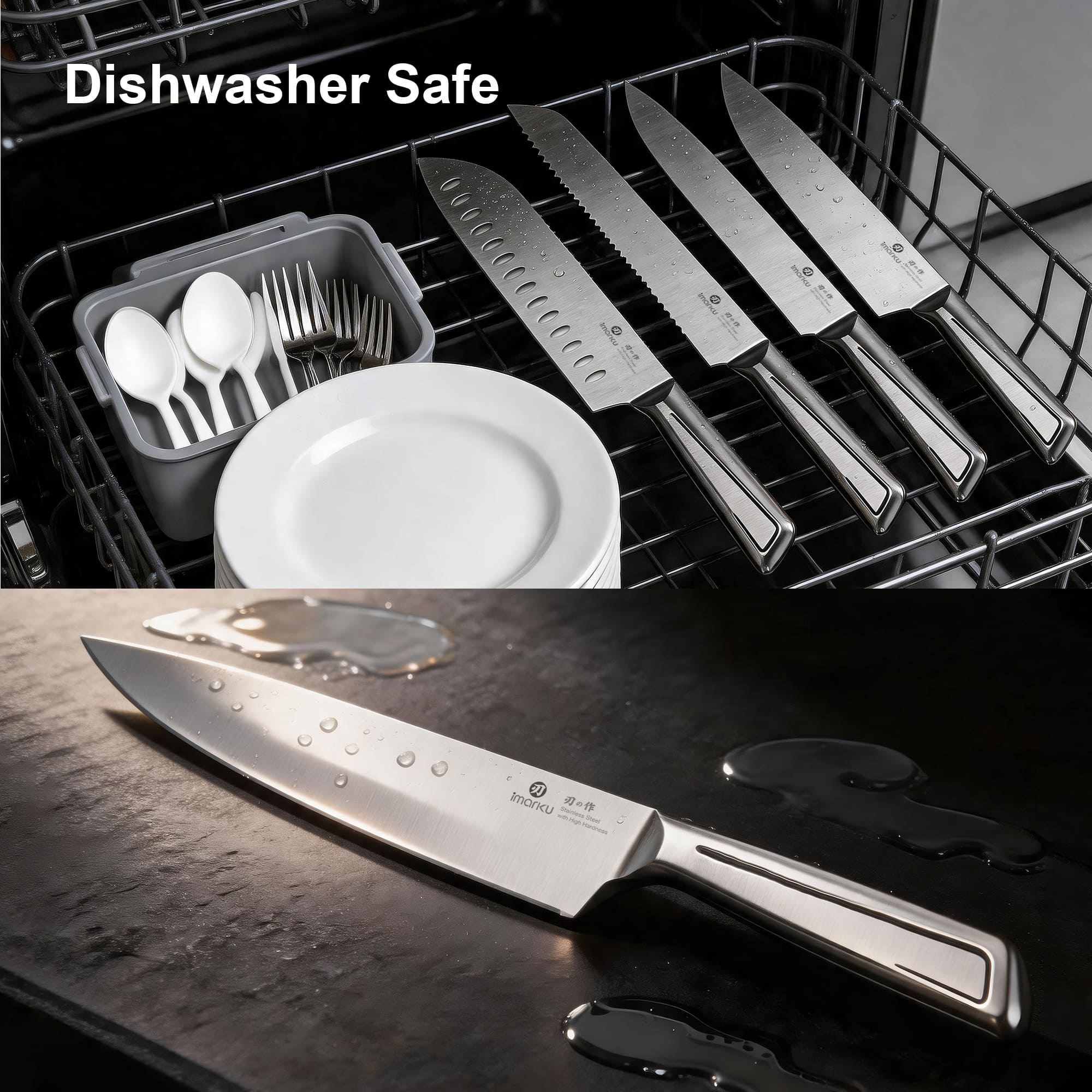 knife block set with bread knife