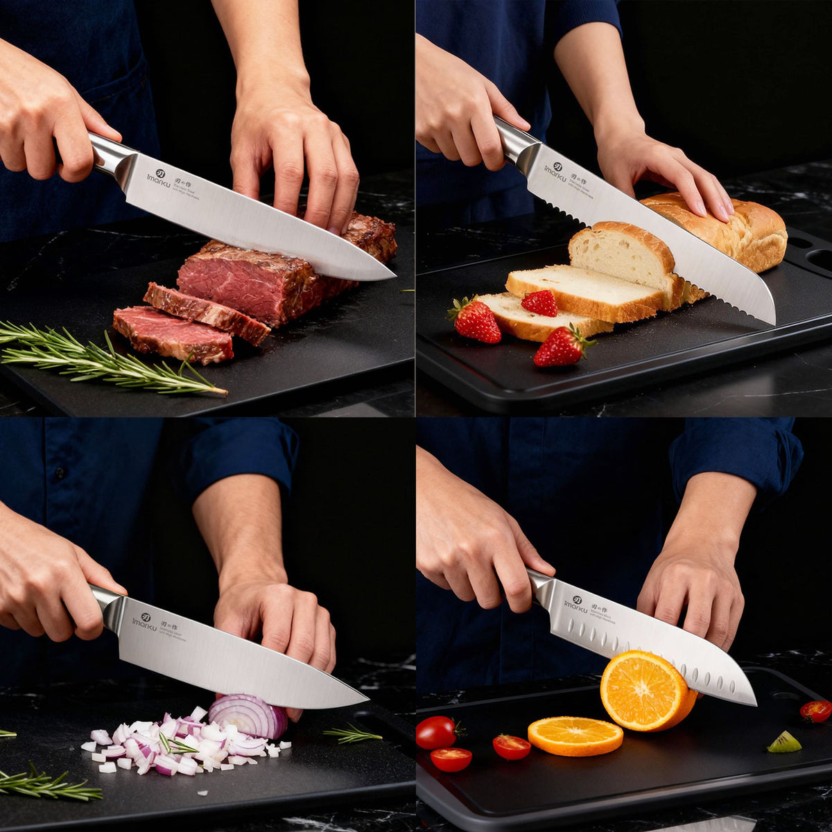 knife block set with chef knife
