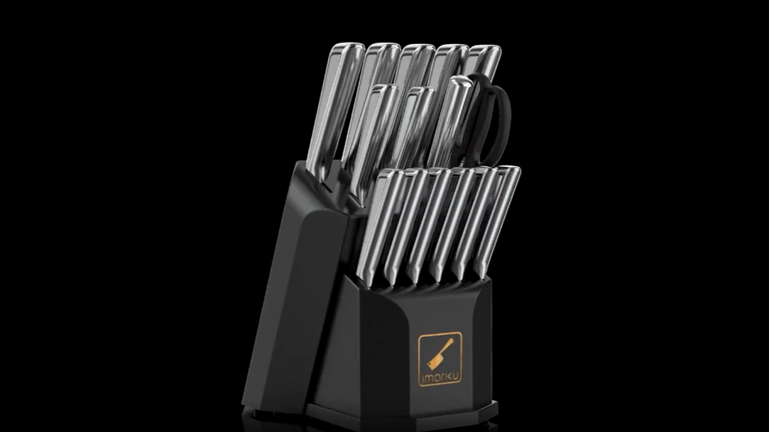 imarku German forged stainless steel knife set