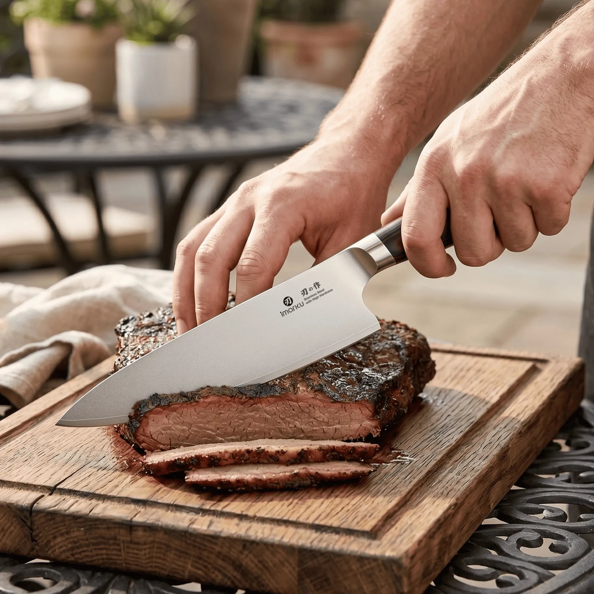 8-Inch Precision Chef Knife Japanese Steel for Effortless Gourmet Cutting