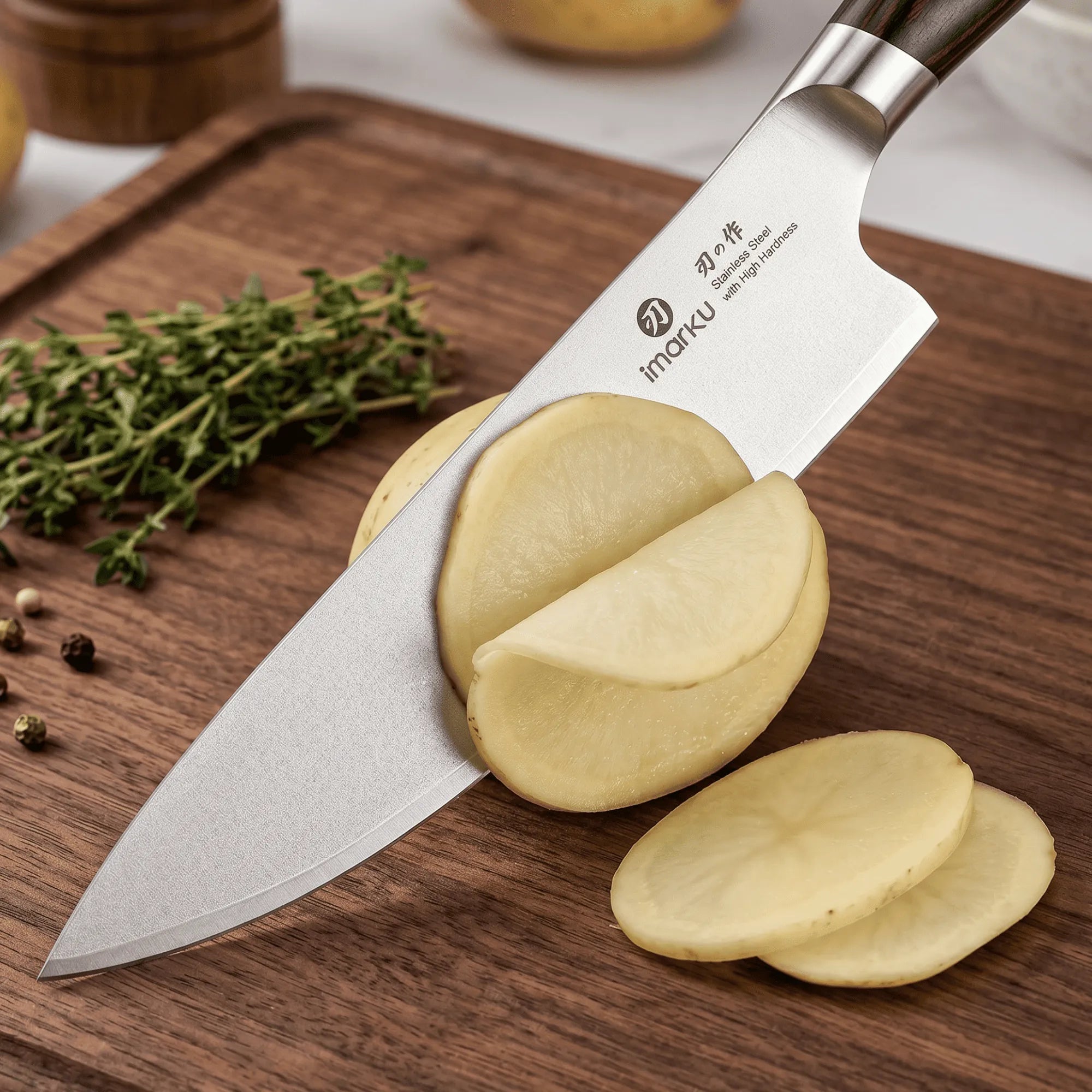 8-Inch Precision Chef Knife Japanese Steel for Effortless Gourmet Cutting