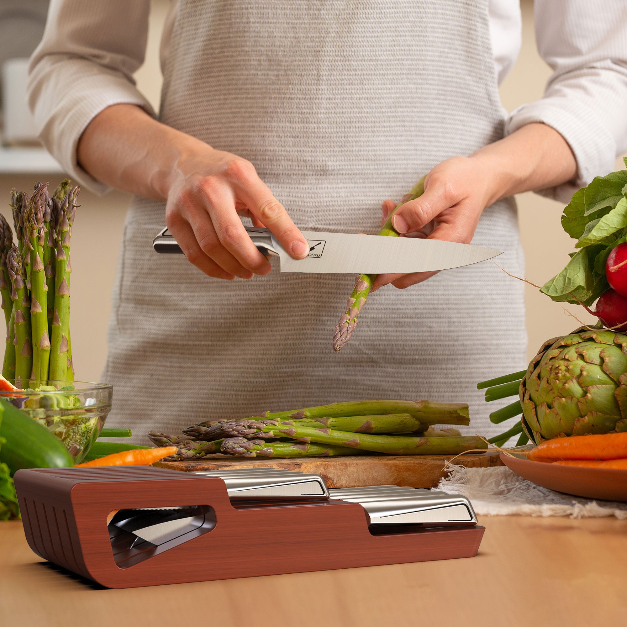 imarku best in drawer carbon steel knife