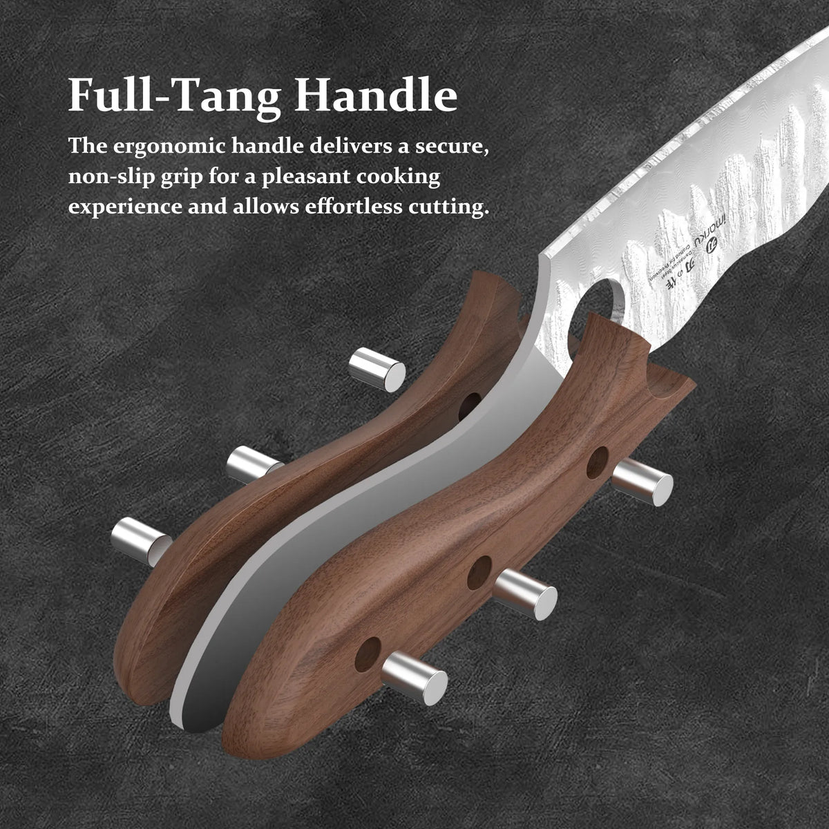 Damascus Steel Chef Knife 8 Inch, 67-Layer Steel with Full Tang Handle