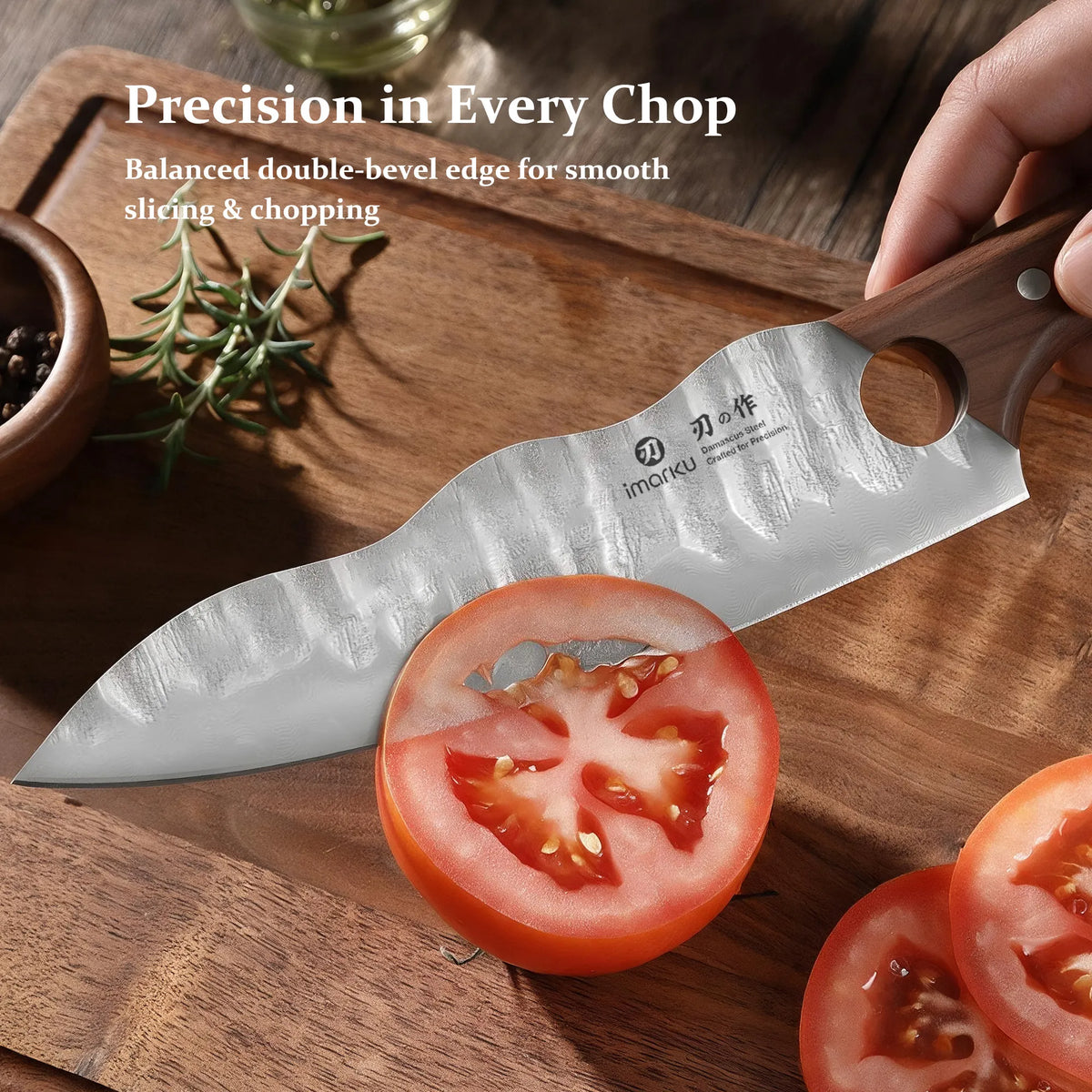 Damascus Steel Chef Knife 8 Inch, 67-Layer Steel with Full Tang Handle
